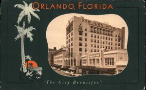 Orlando Florida FL San Juan Hotel Art Deco c1910 Vintage Postcard