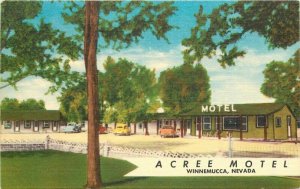 Winnemuca Nevada Acree Motel Postcard Roadside Lynx Products 21-12633