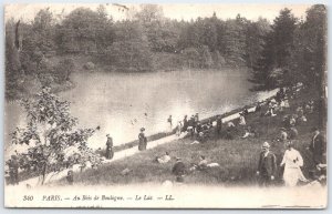 Vintage Paris Bois de Boulogne Lake Scenic Postcard 1912 France