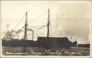 Commodore Perry Flagship Ship Niagara c1920 Real Photo Postcard