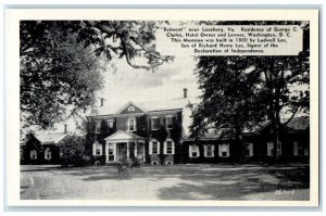 c1940s Residence Of George C. Clarke Mansion Leesburg Virginia VA Trees Postcard