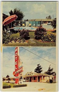 EL DORADO MOTEL Salinas, CA Monterey County Roadside 1960s Vintage Postcard