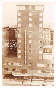 RPPC RIDPATH HOTEL Spokane, WA Drive-In Lobby c1930s Rare Vintage Photo Postcard