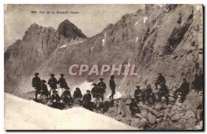 Old Postcard Militaria Alpine Hunters Pass of the Grande Casse