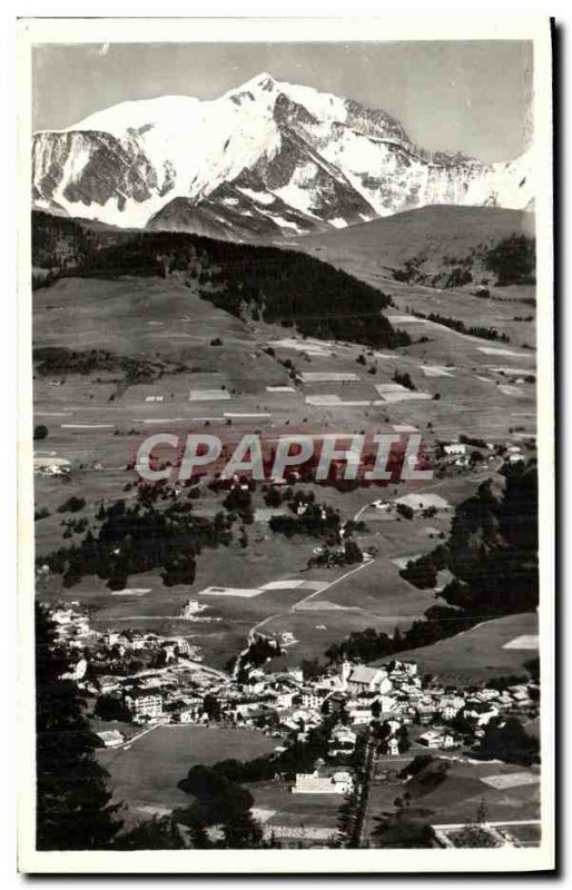 Old Postcard Megeve Haute Savoie and Mont Blanc