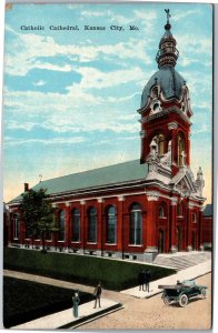 Postcard MO Kansas City Catholic Cathedral