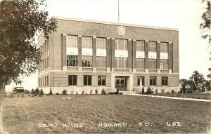 c1930s RPPC Postcard; Court House, Howard SD 652 Miner County Unposted