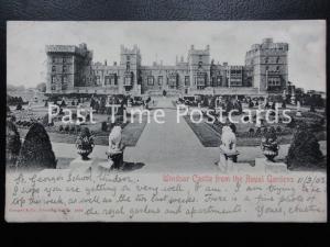 c1903 - Windsor Castle from the Royal Gardens - Undivided Back