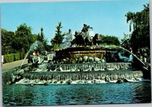 Postcard Denmark Copenhagen Gefion Fountain