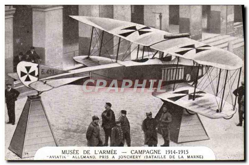 Old Postcard Militaria Paris Musee de l & # 39armee German Aviatik has taken ...
