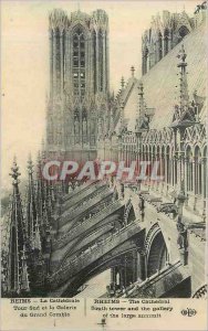 Old Postcard Reims Cathedral South Tower and Gallery of Greater Fills