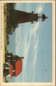 Ste. Marthe de Gaspe Quebec Lighthouse Postcard