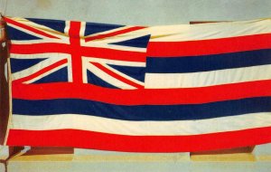 HAWAII'S FLAG Bishop Museum, Honolulu c1950s Vintage Postcard