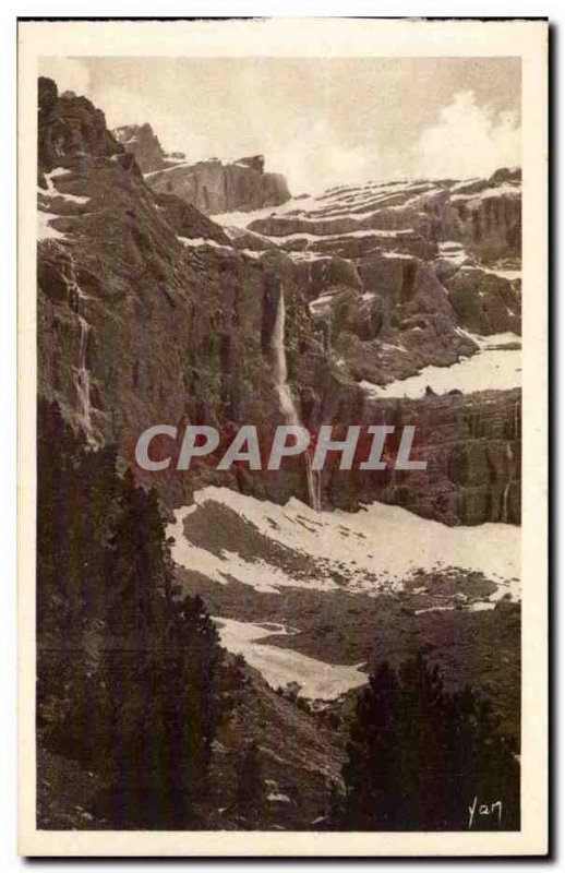 Gavarnie Old Postcard the bottom of the circus and the great waterfall