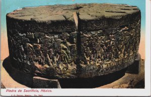 Mexico Piedra de Sacrificio Mexico Vintage Postcard C204