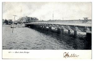 1907 Deal Lake Bridge, NJ Postcard