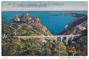 Vue Prise De La Grande Corniche, Le Pont De La Moyenne-Corniche, Eze (Alpes M...