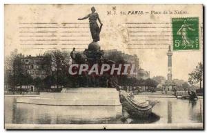 Paris - 12 Place de la Nation Old Postcard