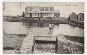 Oconto County Farm Water Dam Wisconsin 1910c  postcard