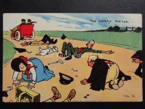 Tom Browne 2583: Car / Motoring Theme THE MERRY MOTOR.....c1906