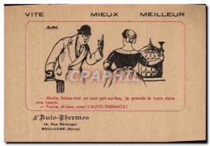 Postcard Old Advertisement Quickly Better Best Auto Thermos Rue Beranger Boul...