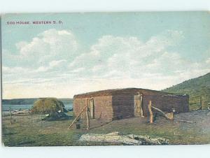 Pre-1907 SOD HOUSE Western Part Of State - Near Rapid City South Dakota SD G2636