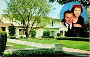 Vtg Beverly Hills CA Residence Home George Burns & Gracie Allen 1960s Postcard