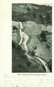 Silver Cascades North Cheyenne Canon Waterfall Vintage Postcard