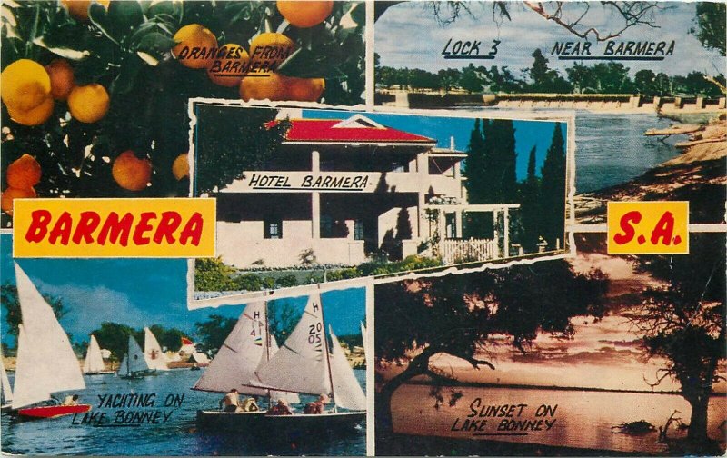 Australia hotel Barmera multi views postcard