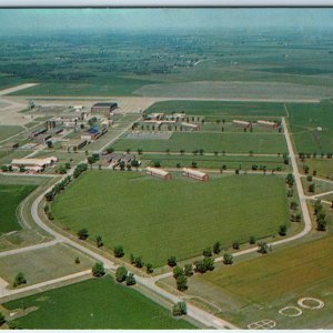 c1960s Ottumwa IA Industrial Airport Air Terminal Aerial PC Hanger Airplane A230