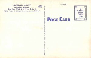 Greenville Alabama Camellia Court Vintage Postcard JE359784