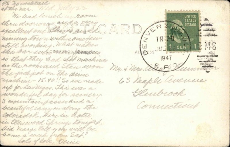 Georgetown Colorado CO Loop Caf� Oldest Bar in State 1940s Real Photo Postcard