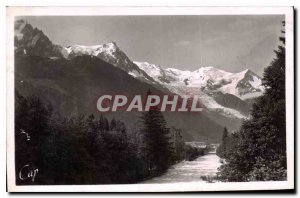 Old Postcard The Arve Chamonix and Mont Blanc