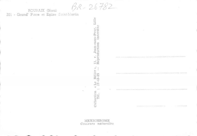 BR26782 Roubaix grand s place et eglise saint martin France