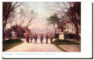 Old Postcard Toulouse large round of the Promenade