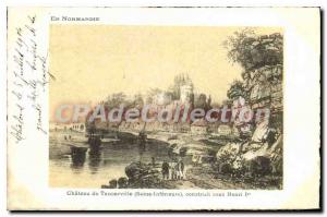 Old Postcard In Normandy ch?teau de tancarville Built Under Henry 1