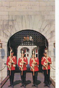 Canada Old Fort Henry Sentries Guarding Drawbridge Kingston Ontario