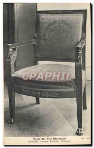 Old Postcard Musee des Arts Decorative Armchair First Empire