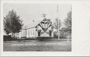 Hebron CT School Building Bi-Centennial Litho Postcard G74