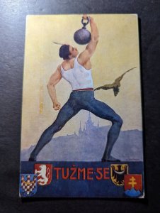 Mint Poland Postcard Tuzme Se Man Lifting Weight