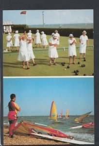 Essex Postcard-Characters of Southend,Chalkwell Bowling Club & Windsurfers BX750