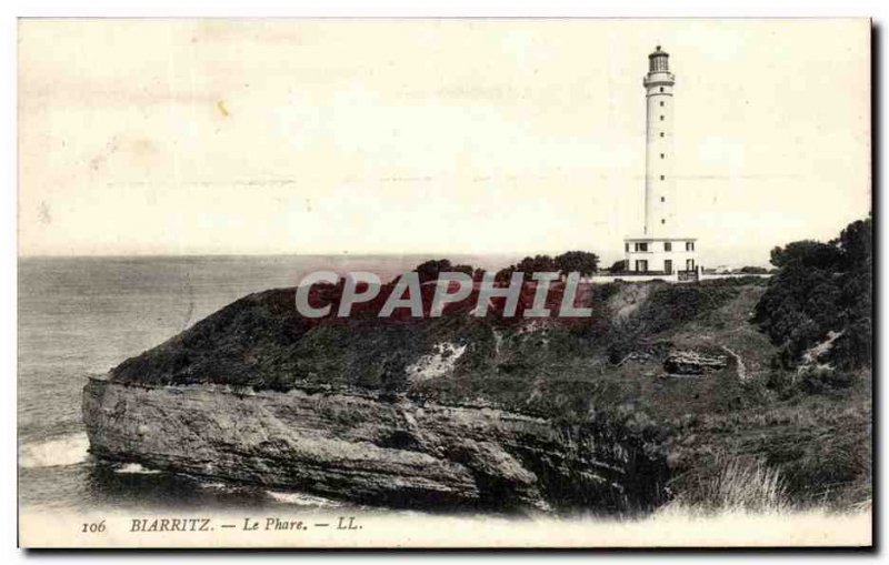 Old Postcard Biarritz Le Phare