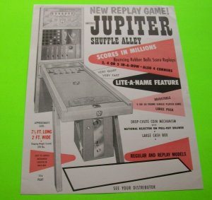 Arcade Game FLYERS Lot Of 6 United Shuffle Bowling Alley Vintage Ephemera 1958