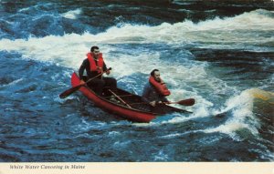 Postcard White Water Canoeing Maine 