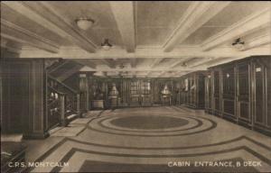 CPS Canadian Pacific Steamship Montcalm Interior c1910 Postcard #2 