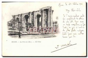 Old Postcard Reims Porte Mars