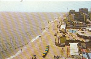 America Postcard - Aerial View of Foaming Surf - Virginia Beach - Virginia U1312