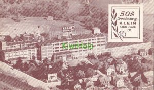 Postcard 50th Anniversary Klein Chocolate Co Elizabethtown PA