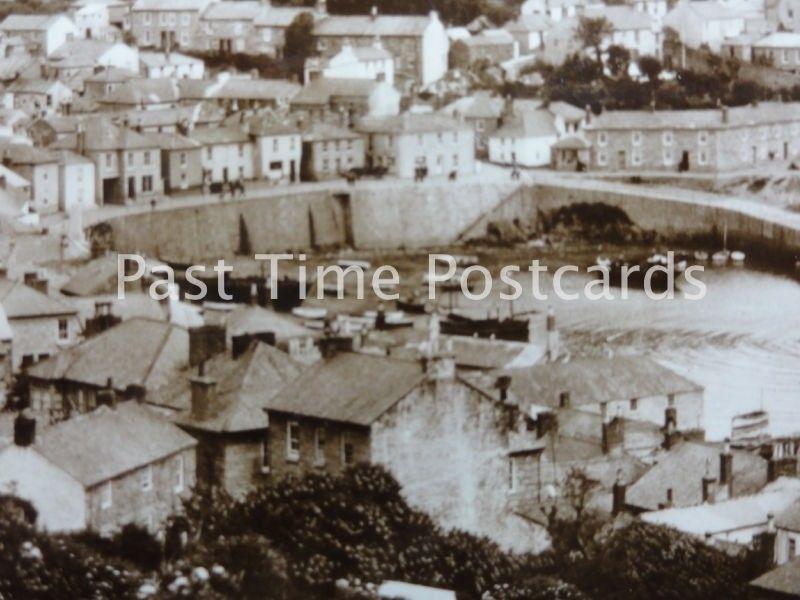 Cornwall MOUSEHOLE Harbour & Village - Old RP Postcard by Excel No.91