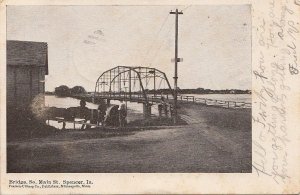 Postcard Bridge So Main St Spencer Iowa